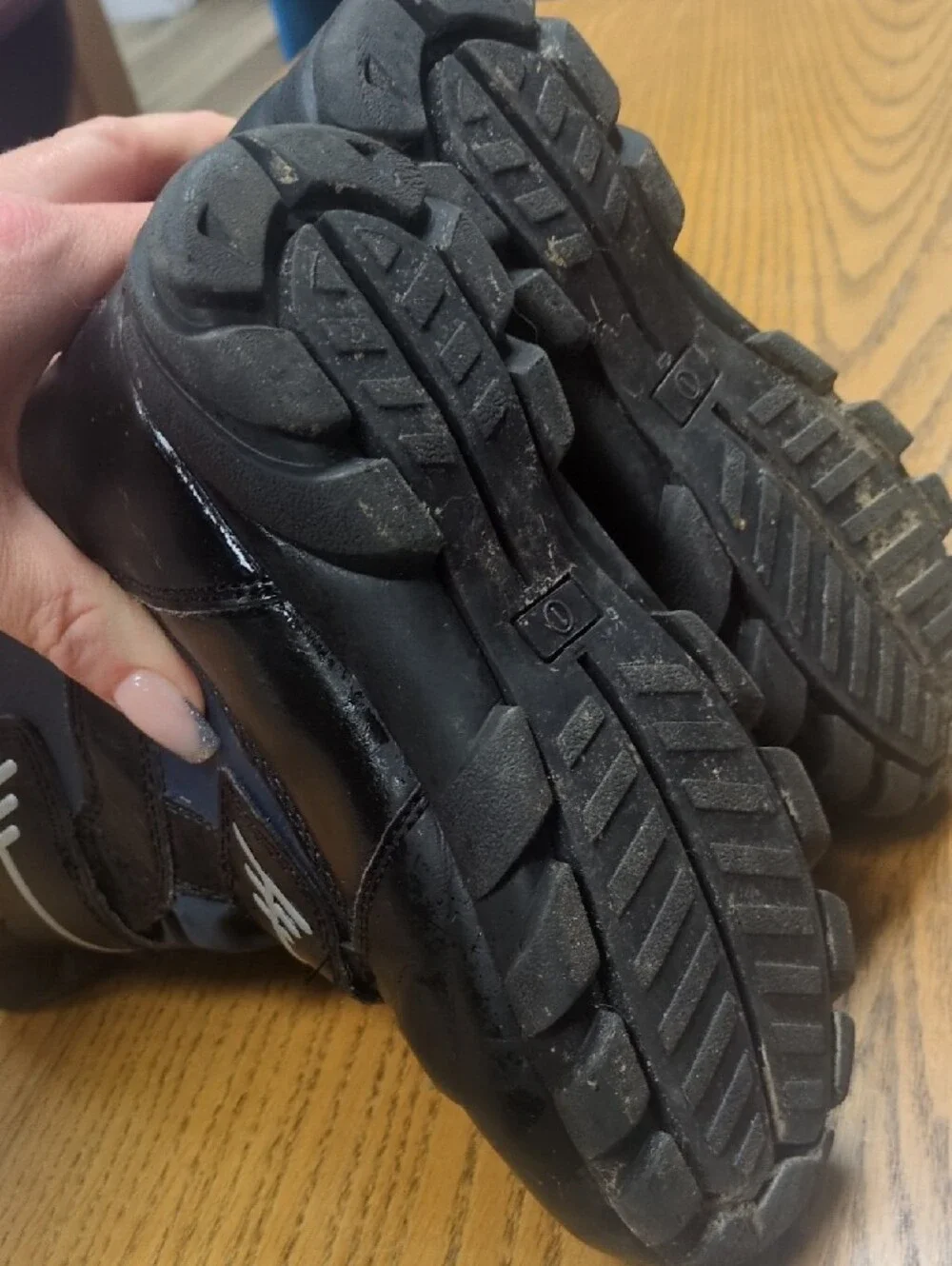 Target Black and Gray Kids Winter Boots with Hook-and-Loop Straps